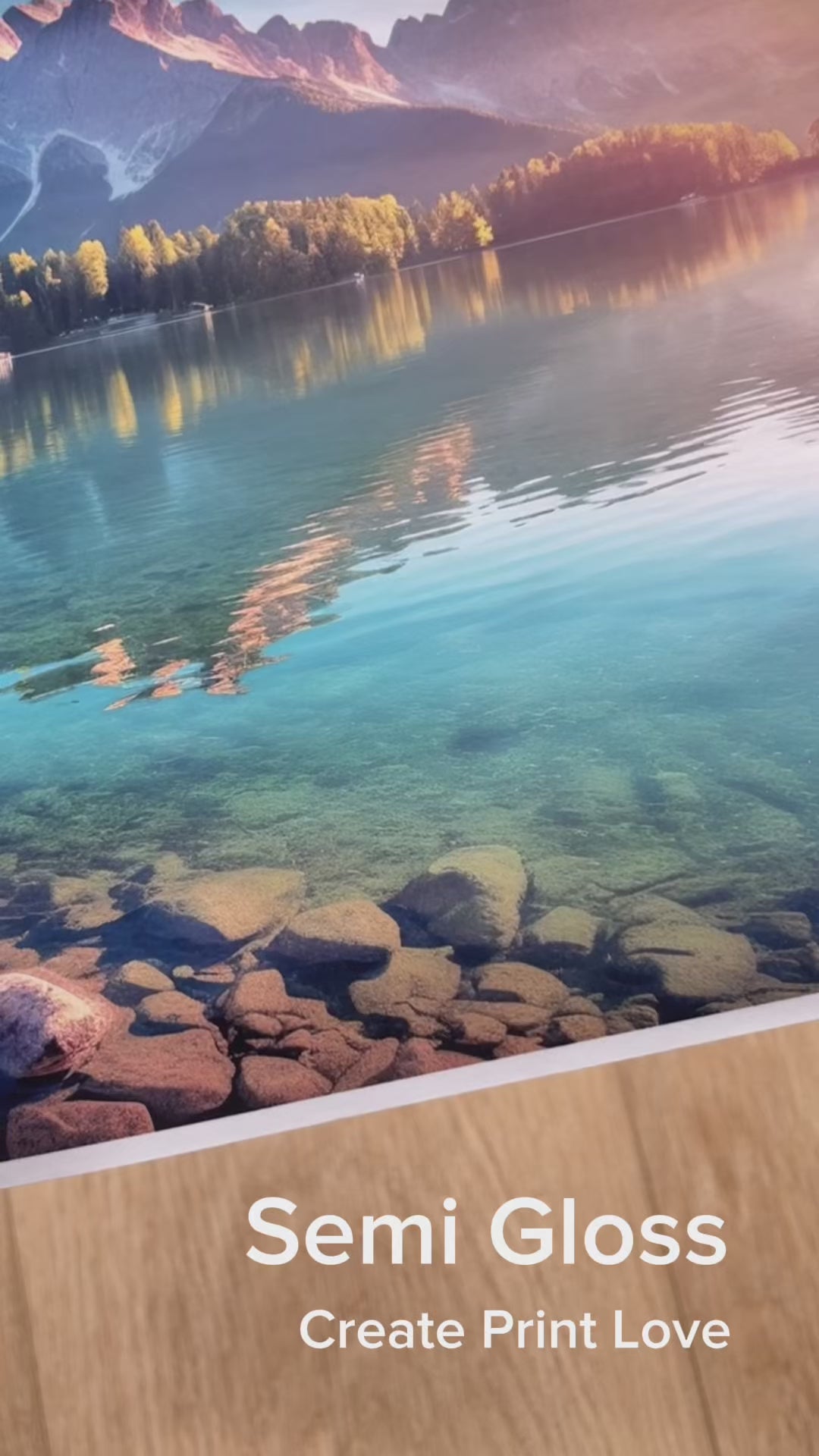 Video demonstrating the surface of semi-gloss photo paper.
